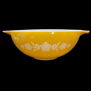 Vintage 1970s Pyrex Cinderella Bowl "Butterfly Gold" Cinderella Mixing Bowl #444